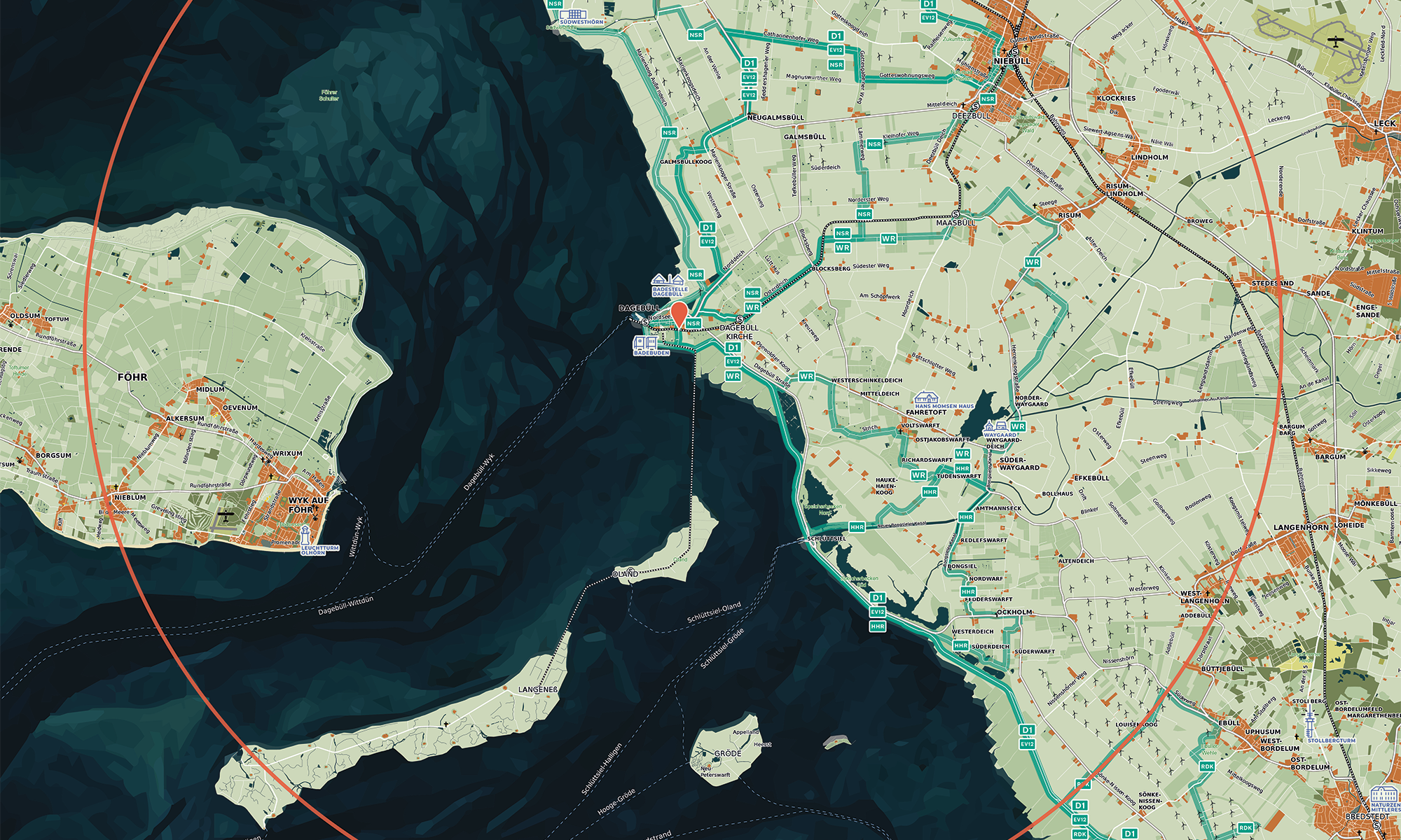 Kort fra Vadehavsprojektet